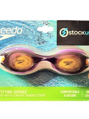 Speedo Kids Swim Goggles Ages 3-6 Purple No Leak UV Protection Anti Fog New